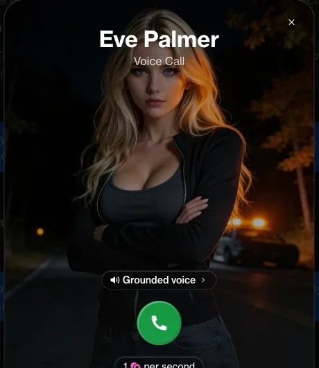 Voice call screen with an AI girlfriend