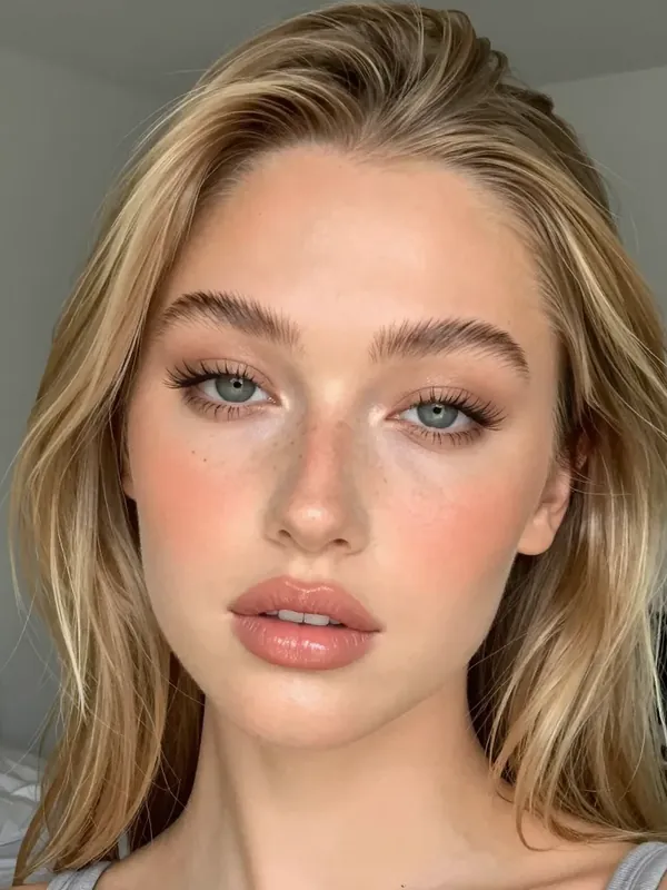 Close-up portrait of a realistic AI girlfriend